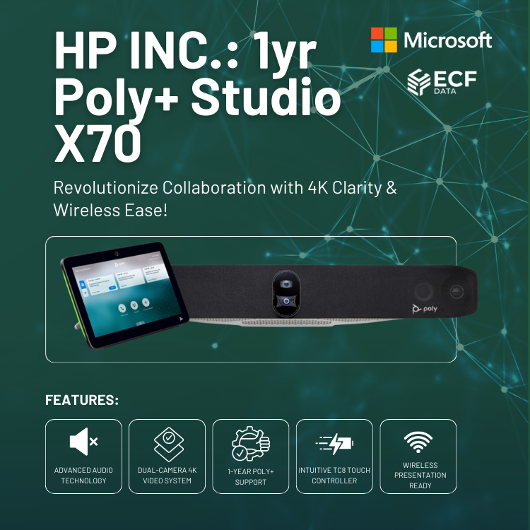 HP INC.: 1yr Poly+ Studio X70 with TC8 Dual-Camera 4K