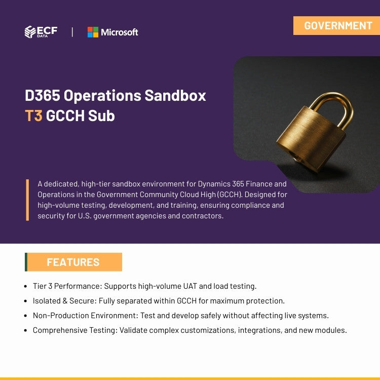 Secure sandbox environment for Dynamics 365 testing in GCCH