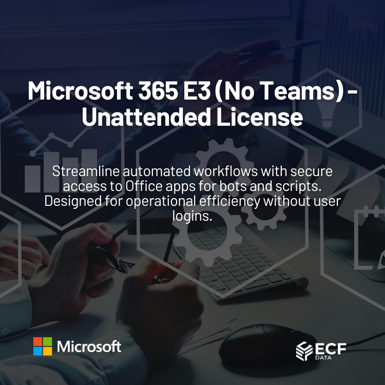 Microsoft 365 E3 (No Teams) - Unattended License
