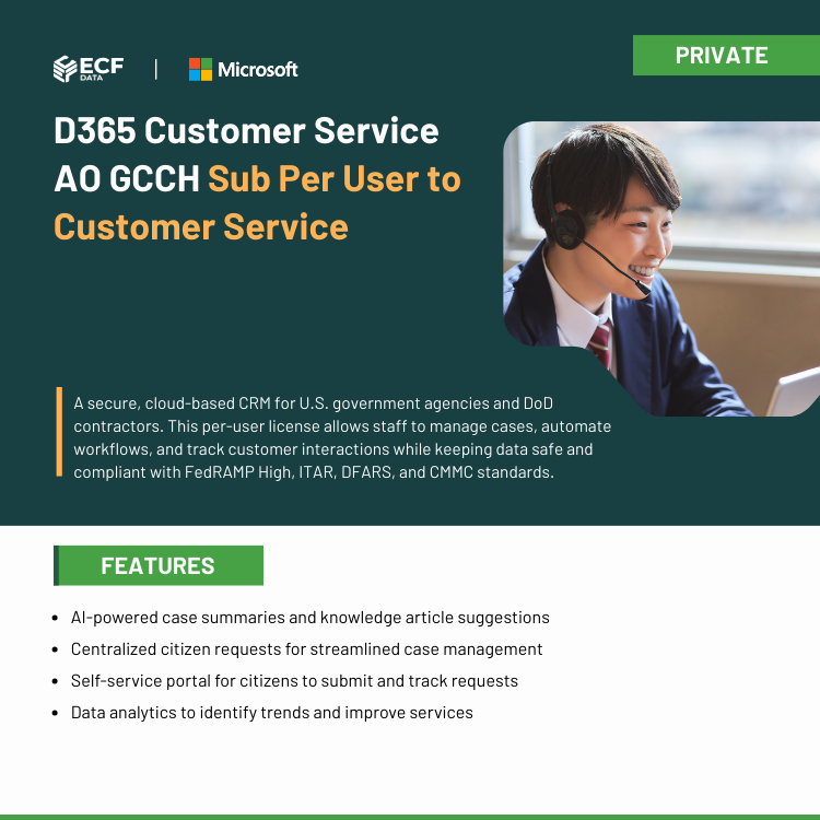 Secure Dynamics 365 Customer Service solution for defense contractors