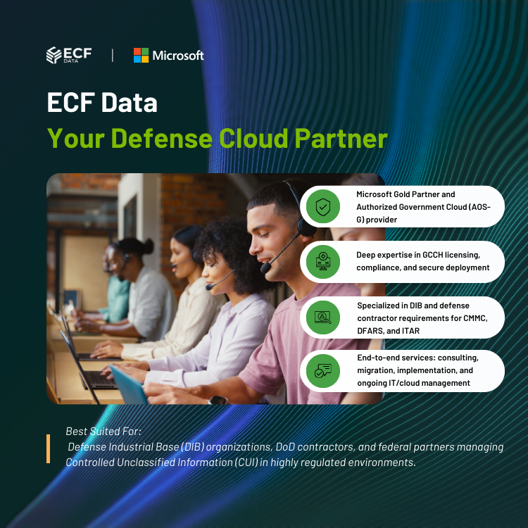 Secure cloud solution for defense-specific customer engagement