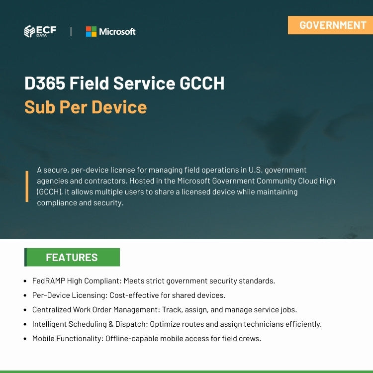 D365 Field Service GCCH Sub Per Device-GOV 1