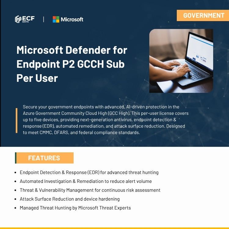 Defender Endpoint P2 GCCH Sub Per User-GOV 1