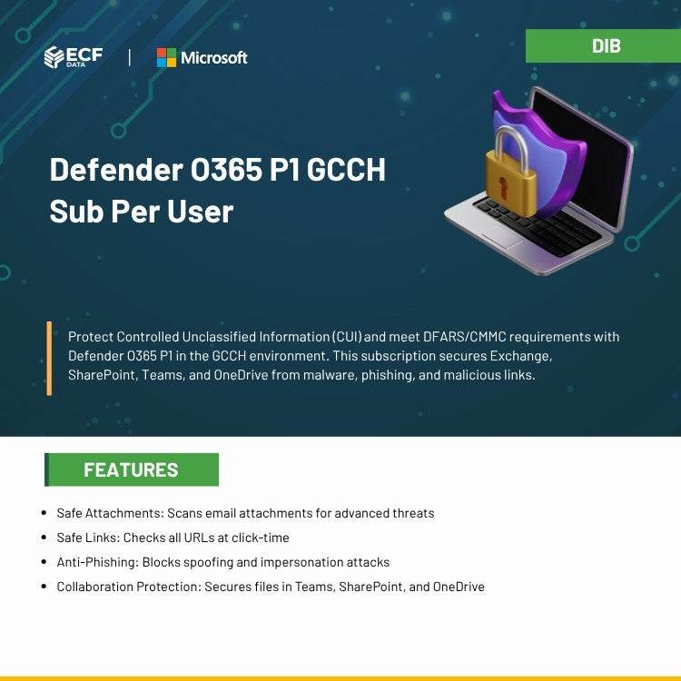 Defender O365 P1 GCCH Sub Per User-DIB 1