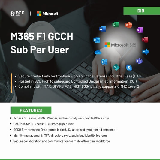 M365 F1 GCCH Sub Per User-DIB 1