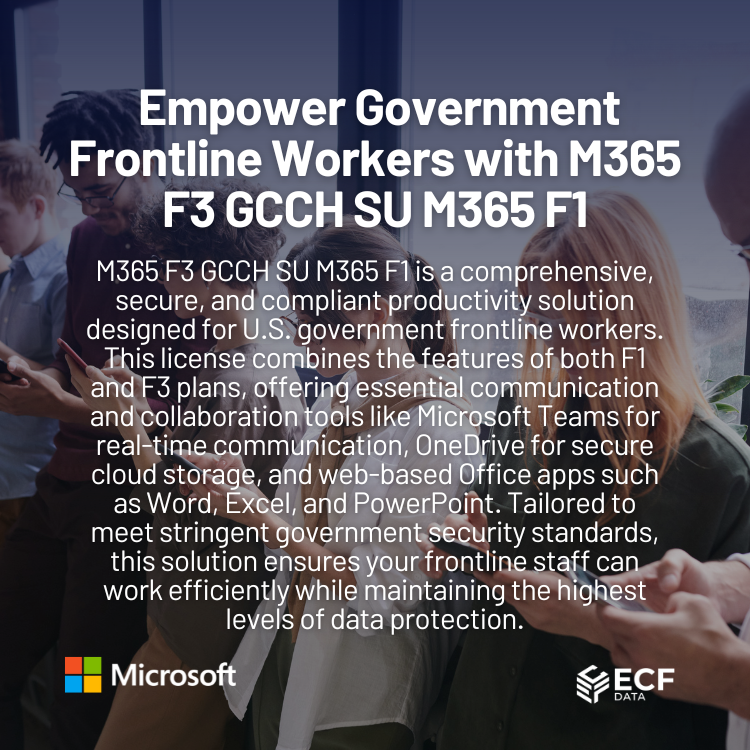 M365 F3 GCCH SU M365 F1 Sub Per User