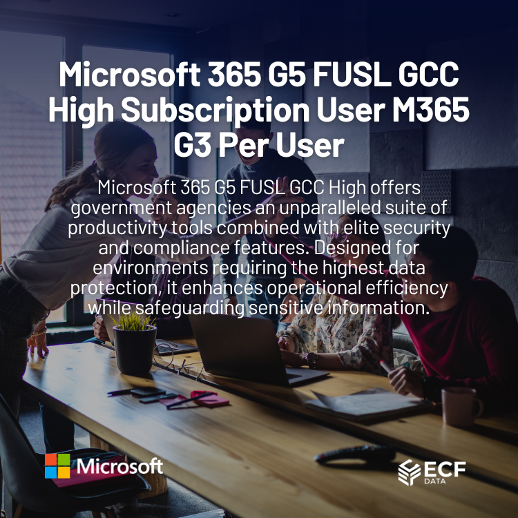 M365 G5 FUSL GCCH SU M365 G3 Sub Per User