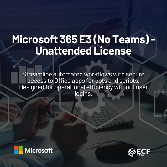 Microsoft 365 E3 (No Teams) - Unattended License 