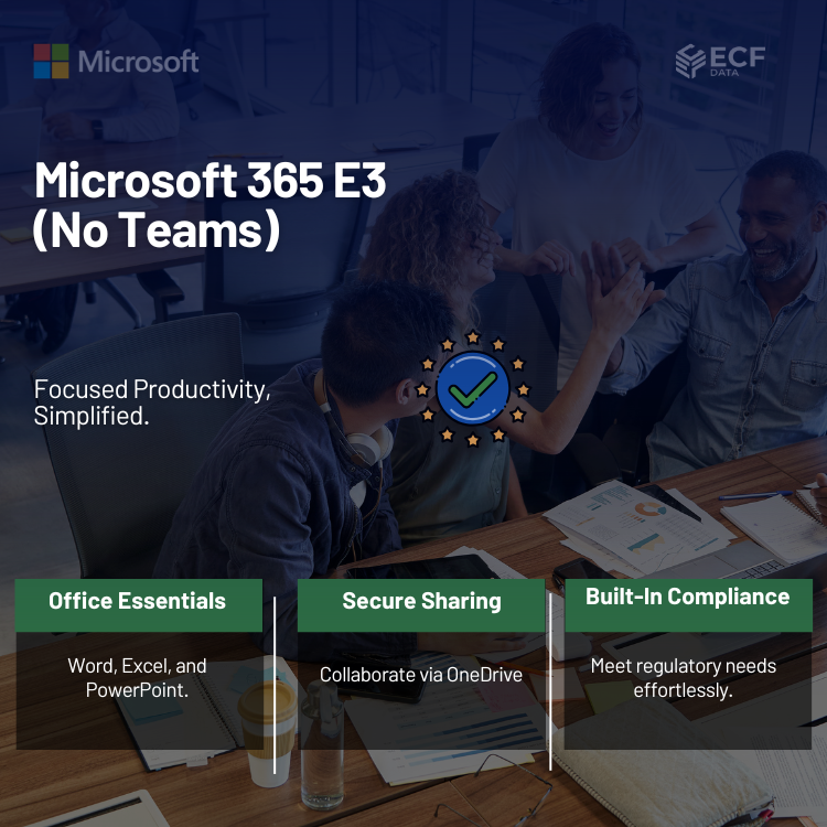 Microsoft 365 E3 (No Teams) 