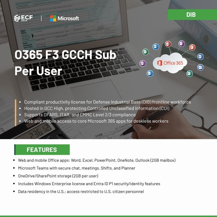 O365 F3 GCCH Sub Per User-DIB 1